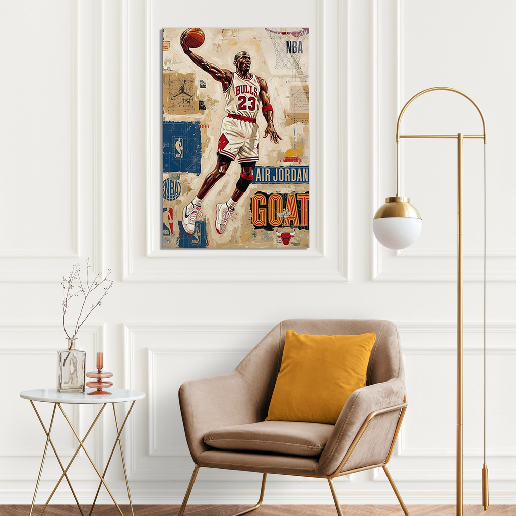 Michael Jordan Basketbol Cam Tablo