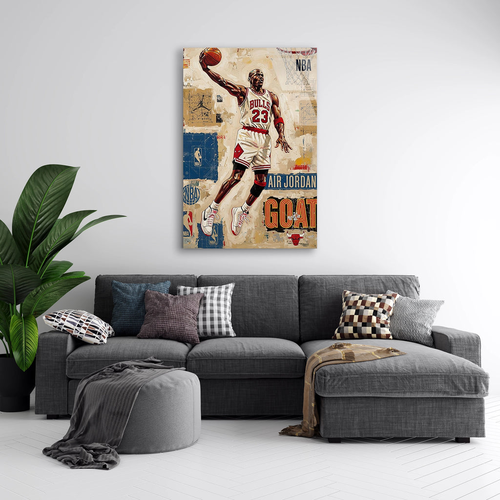 Michael Jordan Basketbol Cam Tablo