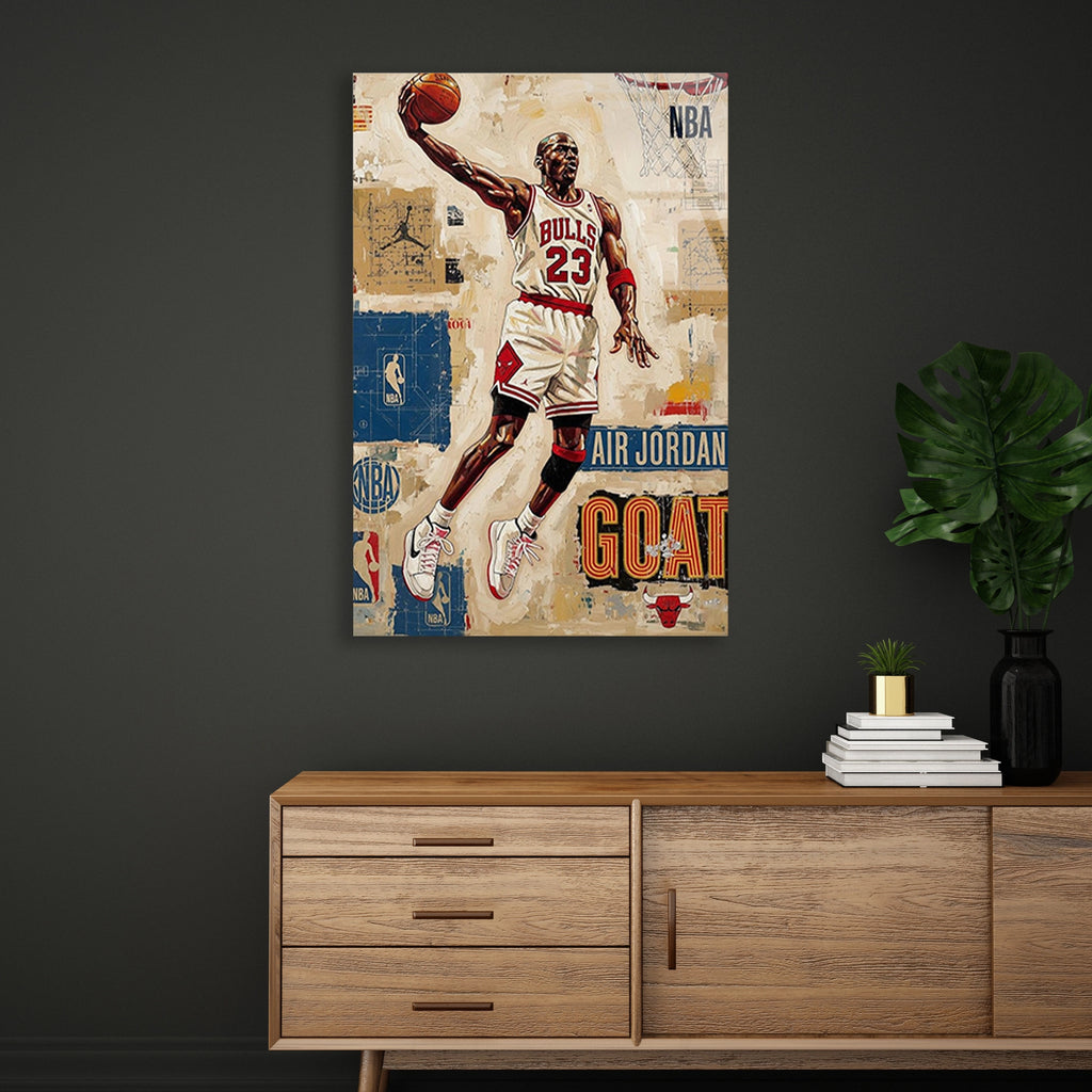 Michael Jordan Basketbol Cam Tablo
