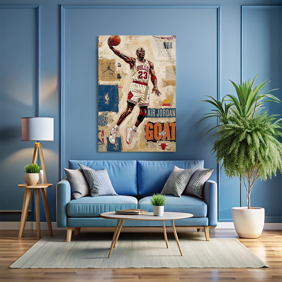 Michael Jordan Basketbol Cam Tablo