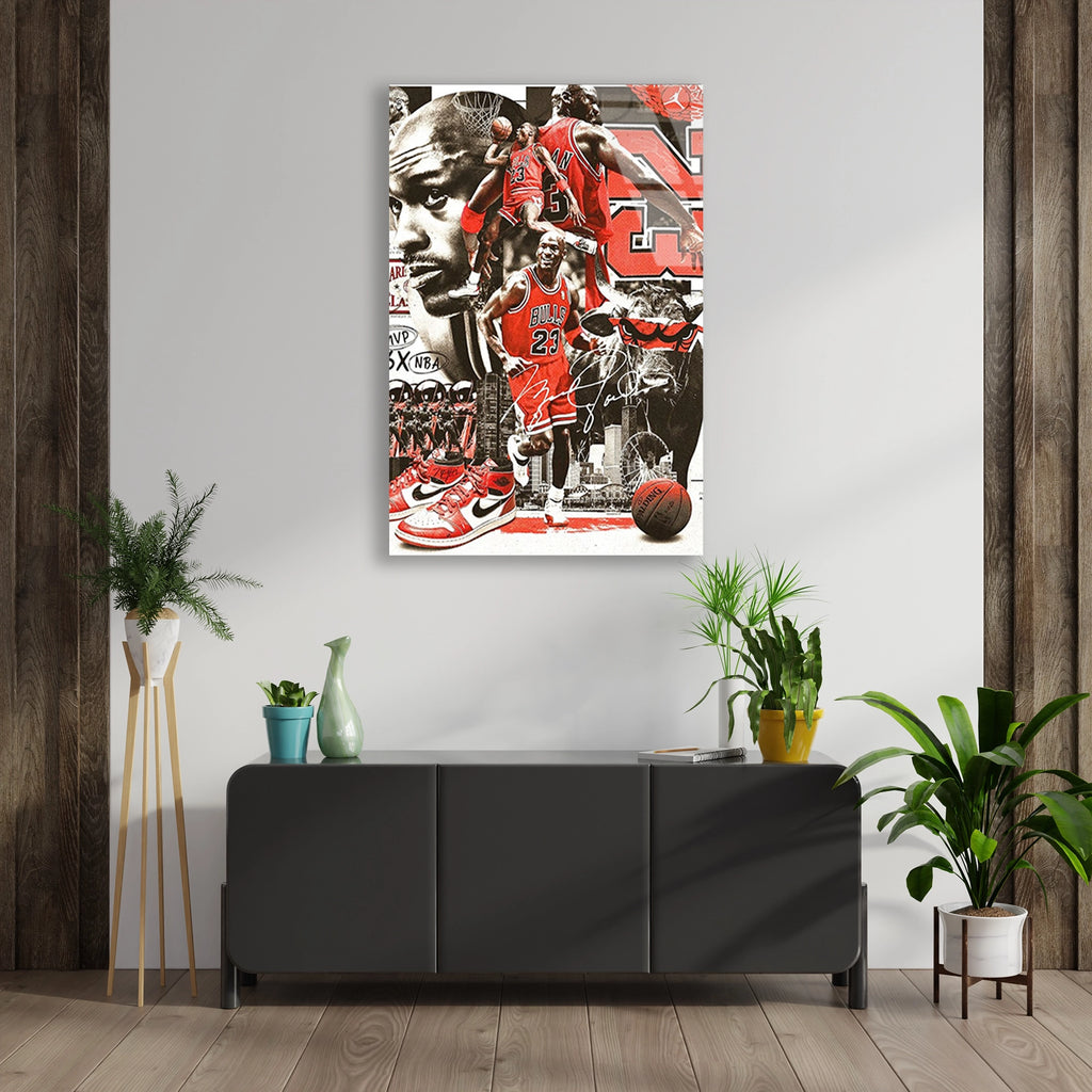 Michael Jordan Basketbol Cam Tablo