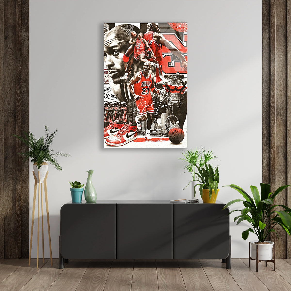 Michael Jordan Basketbol Cam Tablo