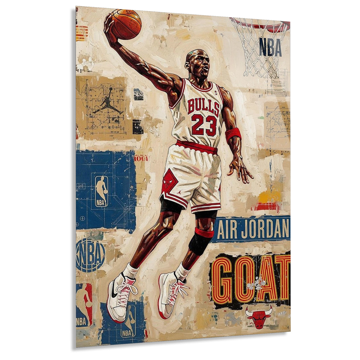 Michael Jordan Smac Basketbol Cam Tablo