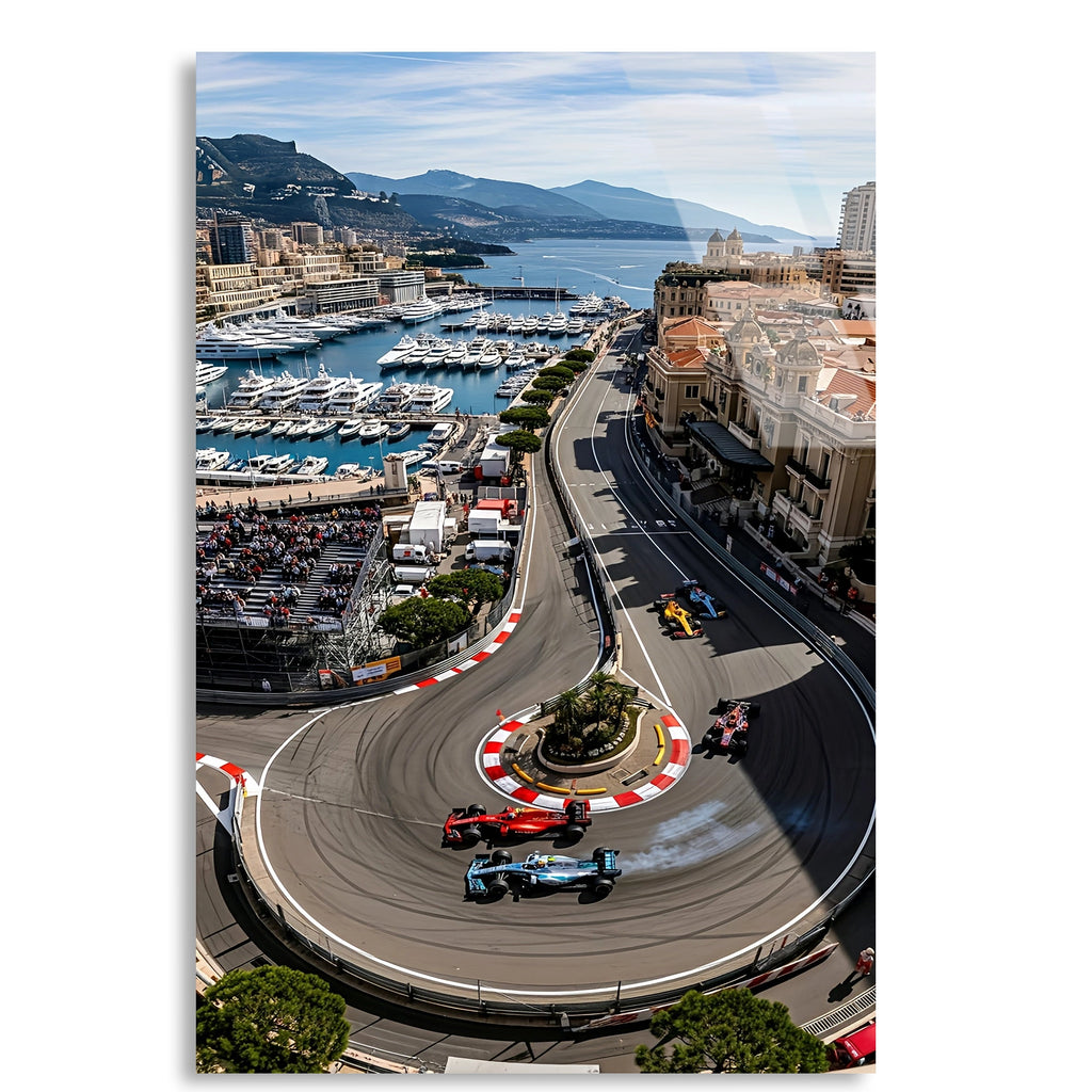 Monaco Pisti Havadan F1 Cam Tablo – Formula 1 Duvar Dekoru - DEG0878