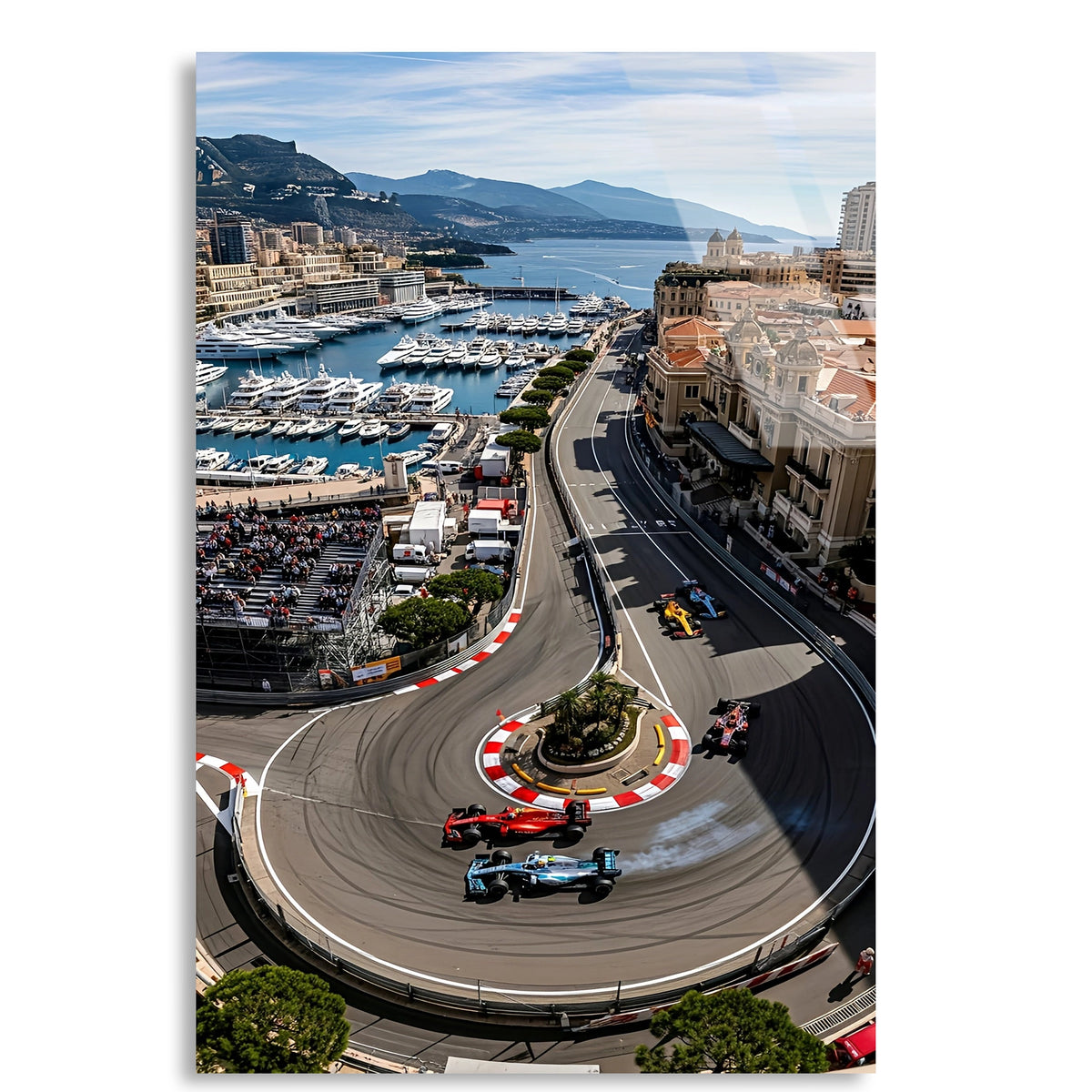 Monaco Pisti Havadan F1 Cam Tablo – Formula 1 Duvar Dekoru - DEG0878
