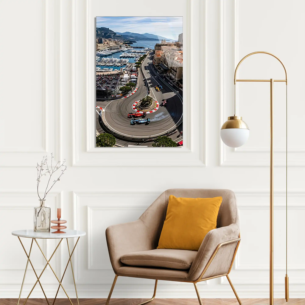 Monaco Pisti Havadan F1 Cam Tablo – Formula 1 Duvar Dekoru - DEG0878