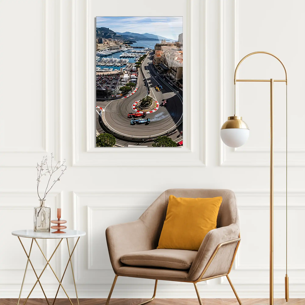 Monaco Pisti Havadan F1 Cam Tablo – Formula 1 Duvar Dekoru - DEG0878