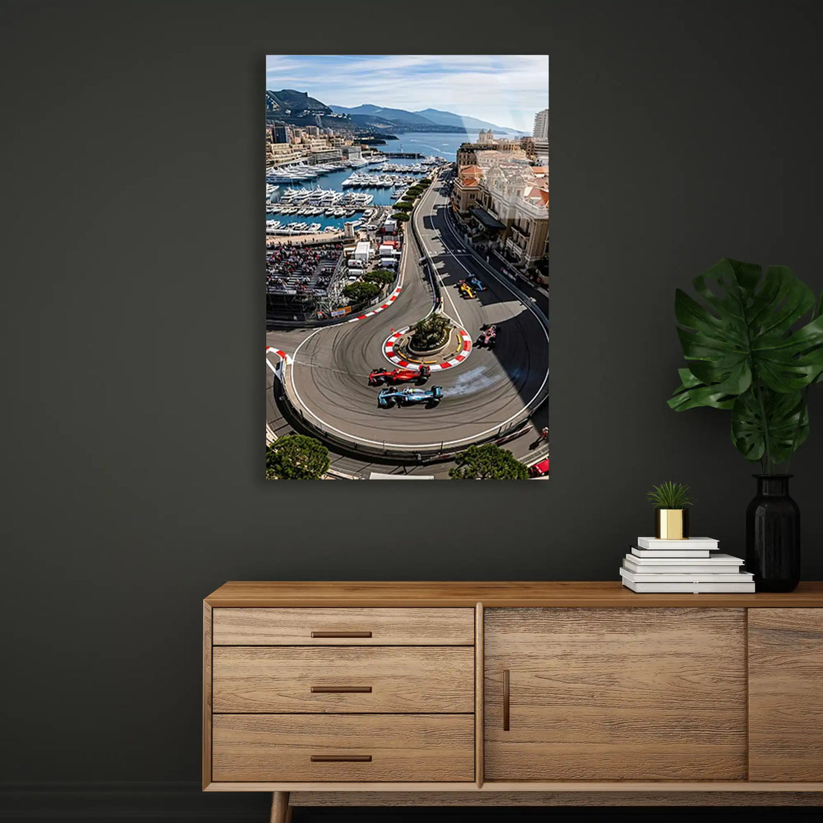 Monaco Pisti Havadan F1 Cam Tablo – Formula 1 Duvar Dekoru - DEG0878