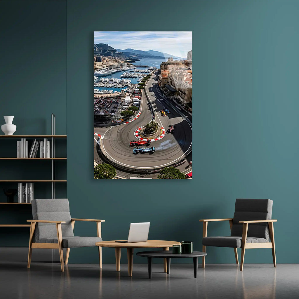 Monaco Pisti Havadan F1 Cam Tablo – Formula 1 Duvar Dekoru - DEG0878