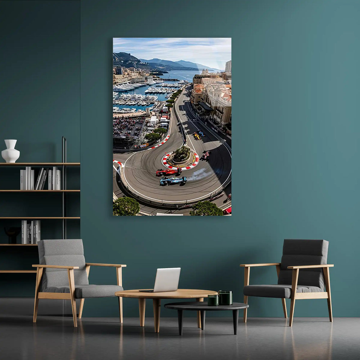 Monaco Pisti Havadan F1 Cam Tablo – Formula 1 Duvar Dekoru - DEG0878
