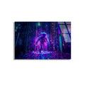Neon Astronot Orman Cam Tablo