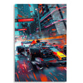 Neon Cyberpunk Formula 1 F1 Cam Tablo – Formula 1 Duvar Dekoru - DEG0870