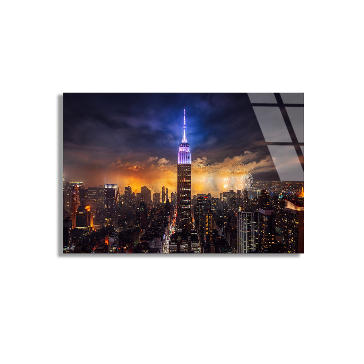 New York Manzarası Cam Tablo