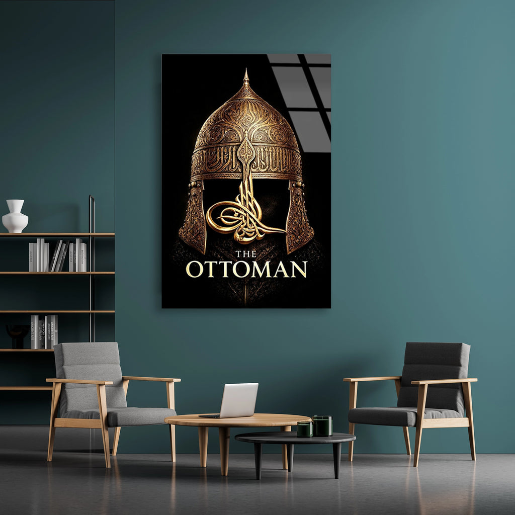 Osmanli Tugrali Migfer Cam Tablo