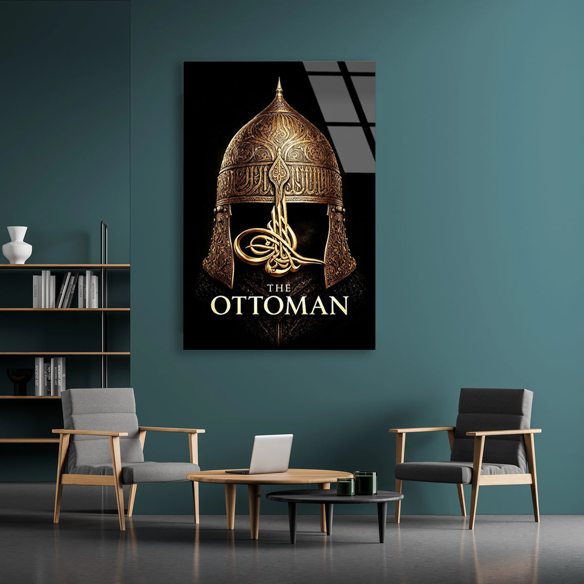 Osmanli Tugrali Migfer Cam Tablo
