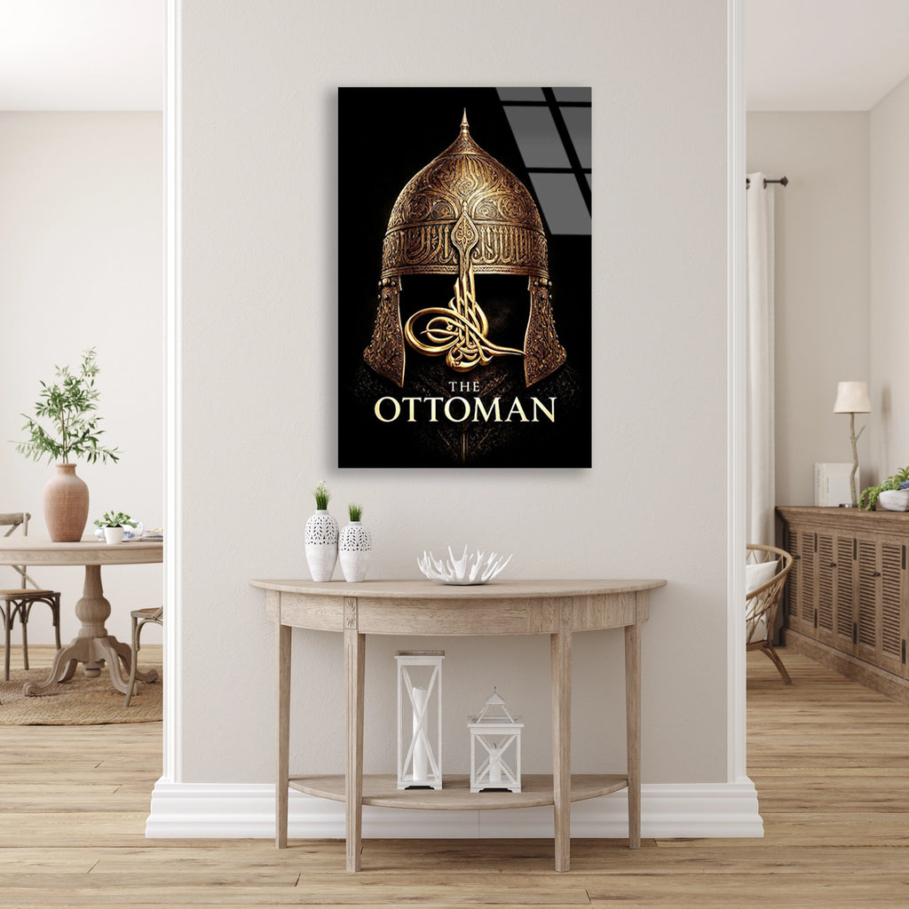 Osmanli Tugrali Migfer Cam Tablo