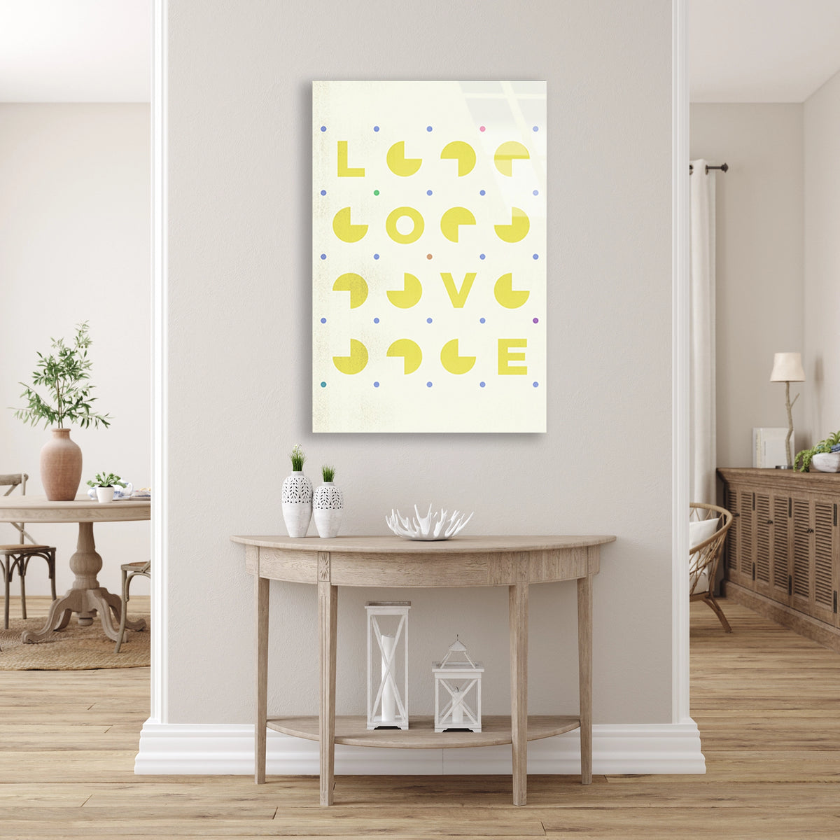 Pac-man Deseni Cam Tablo