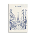 Paris Eyfel Kulesi Cizim Cam Tablo
