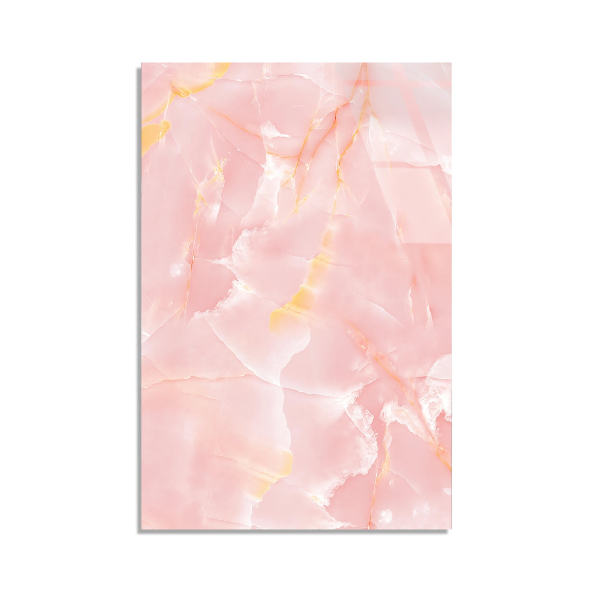 Pembe Oniks Mermer Cam Tablo