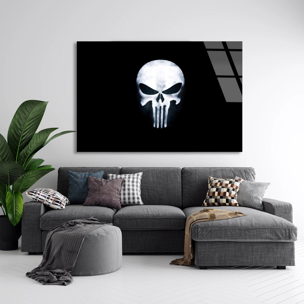 Punisher Logosu Cam Tablo