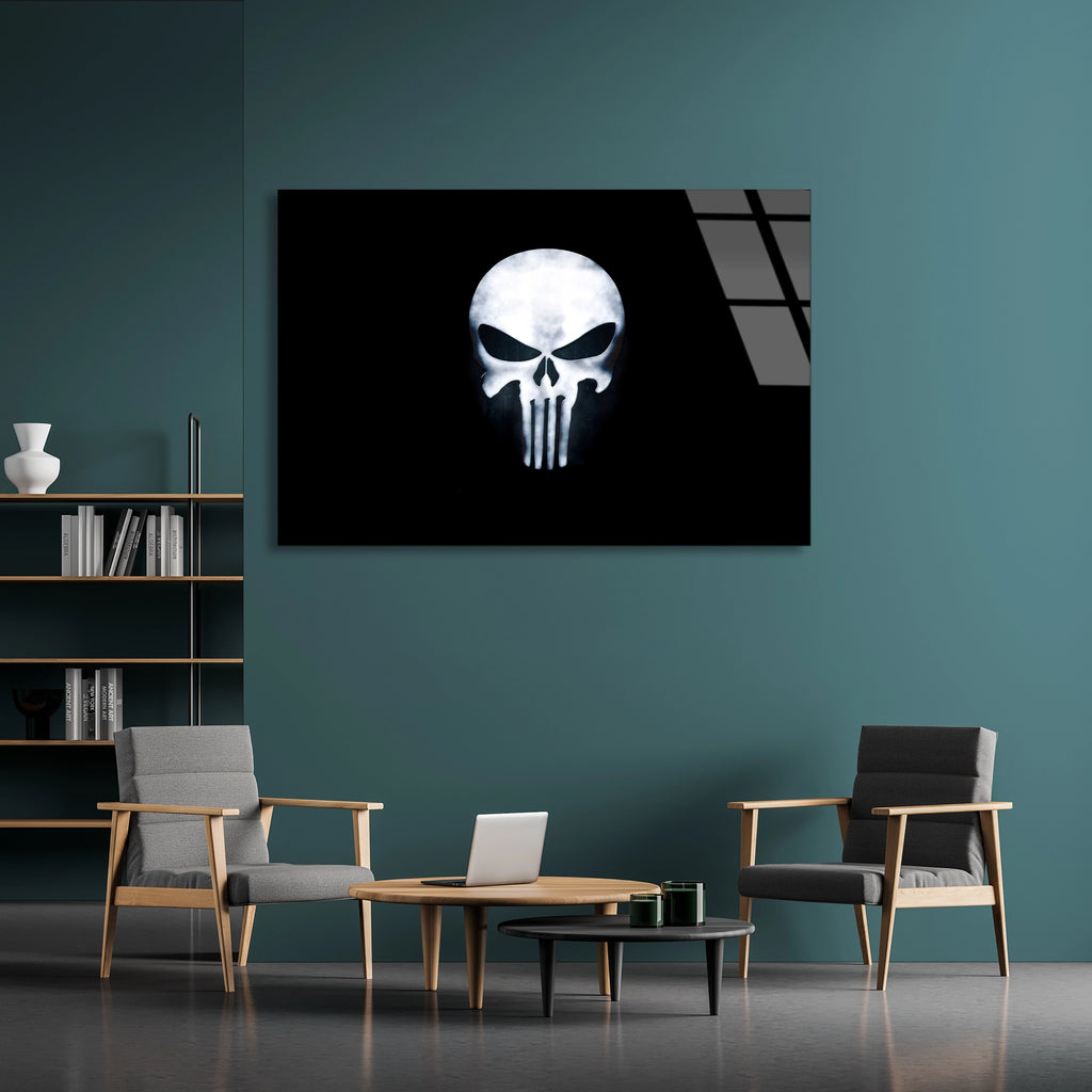 Punisher Logosu Cam Tablo