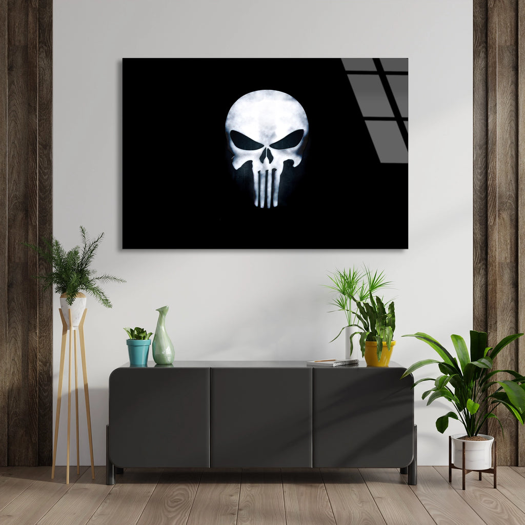 Punisher Logosu Cam Tablo