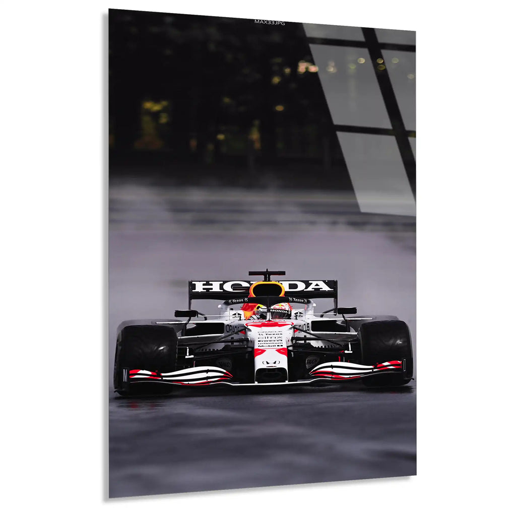 Red Bull Beyaz Livery F1 Cam Tablo – Formula 1 Duvar Dekoru - DEG0862