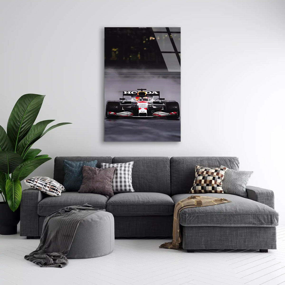 Red Bull Beyaz Livery F1 Cam Tablo – Formula 1 Duvar Dekoru - DEG0862