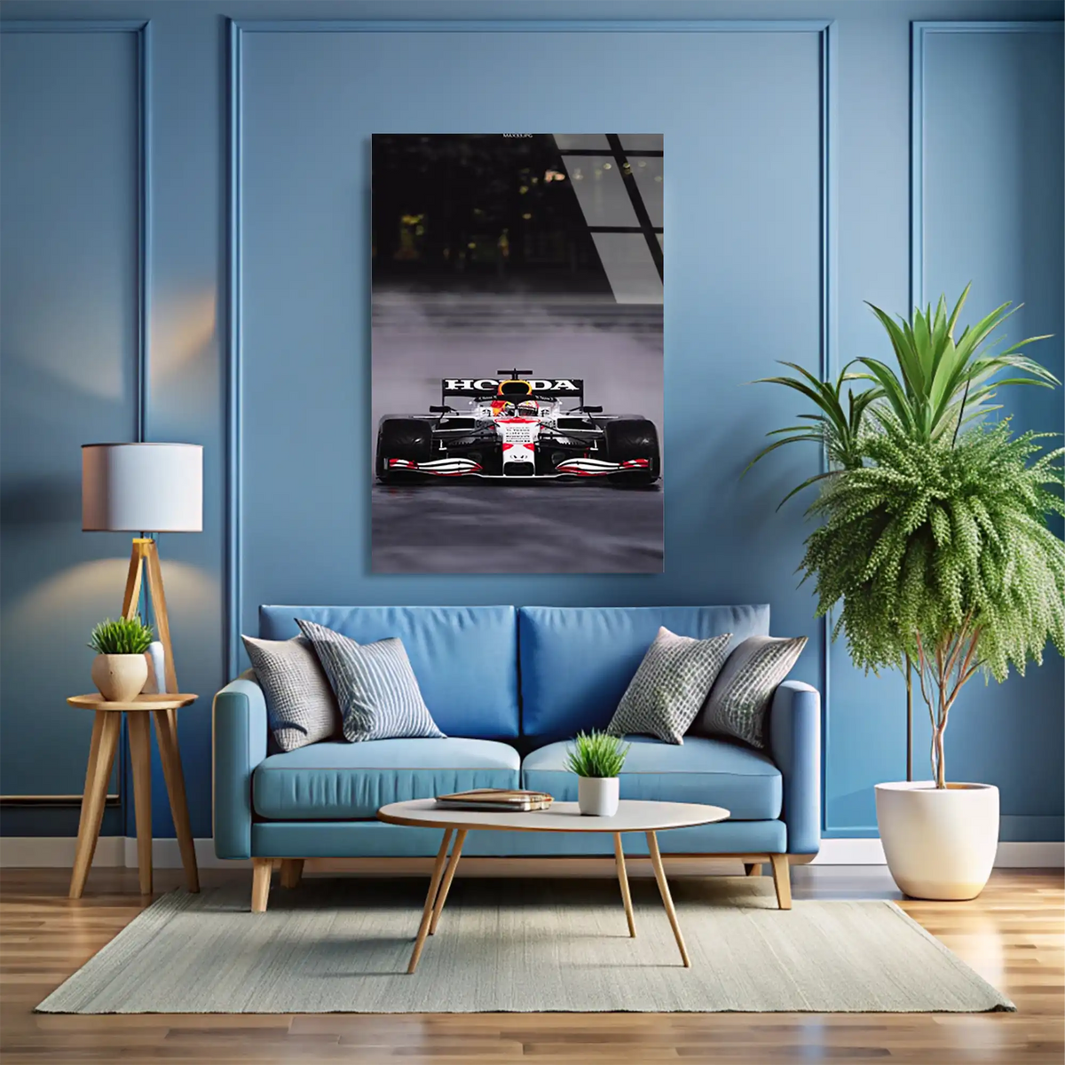 Red Bull Beyaz Livery F1 Cam Tablo – Formula 1 Duvar Dekoru - DEG0862