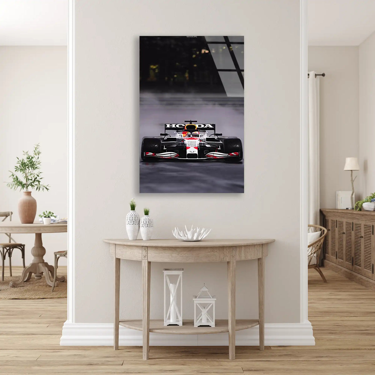 Red Bull Beyaz Livery F1 Cam Tablo – Formula 1 Duvar Dekoru - DEG0862