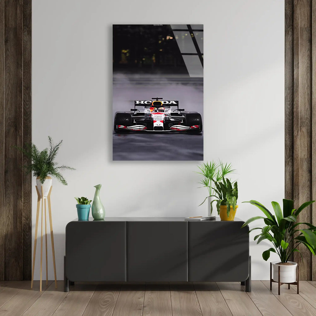 Red Bull Beyaz Livery F1 Cam Tablo – Formula 1 Duvar Dekoru - DEG0862