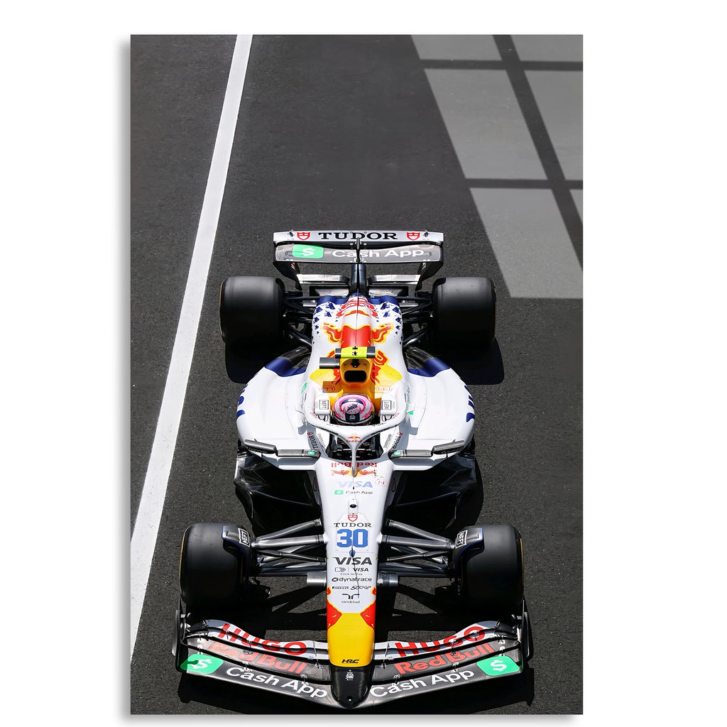 Red Bull Beyaz Livery Aracı F1 Cam Tablo – Formula 1 Duvar Dekoru - DEG0790