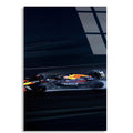 Red Bull Gece Sürüşü F1 Cam Tablo – Formula 1 Duvar Dekoru - DEG0798