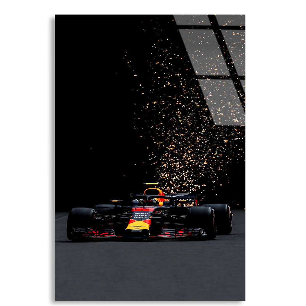 Red Bull Kıvılcım Kutlaması F1 Cam Tablo – Formula 1 Duvar Dekoru - DEG0887