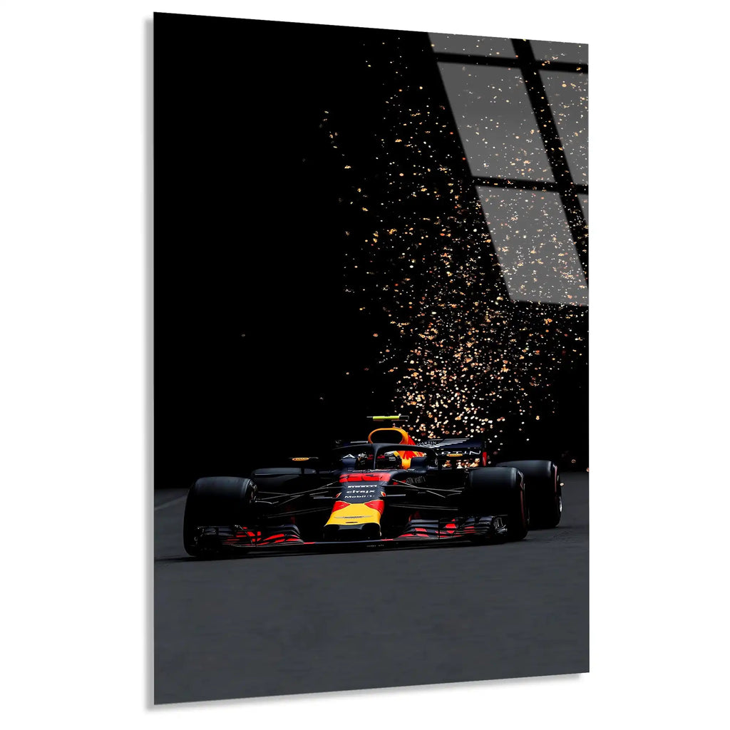 Red Bull Kıvılcım Kutlaması F1 Cam Tablo – Formula 1 Duvar Dekoru - DEG0887