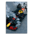 Red Bull Lastik Yakma F1 Cam Tablo – Formula 1 Duvar Dekoru - DEG0846