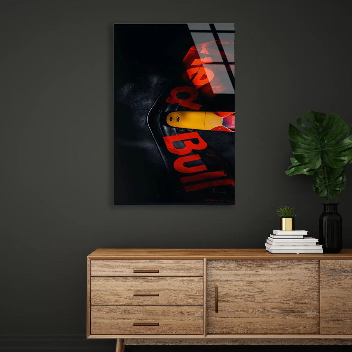 Red Bull Logo Makro F1 Cam Tablo – Formula 1 Duvar Dekoru - DEG0840