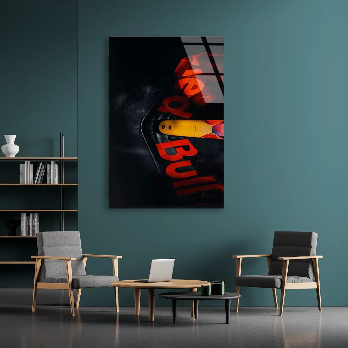 Red Bull Logo Makro F1 Cam Tablo – Formula 1 Duvar Dekoru - DEG0840