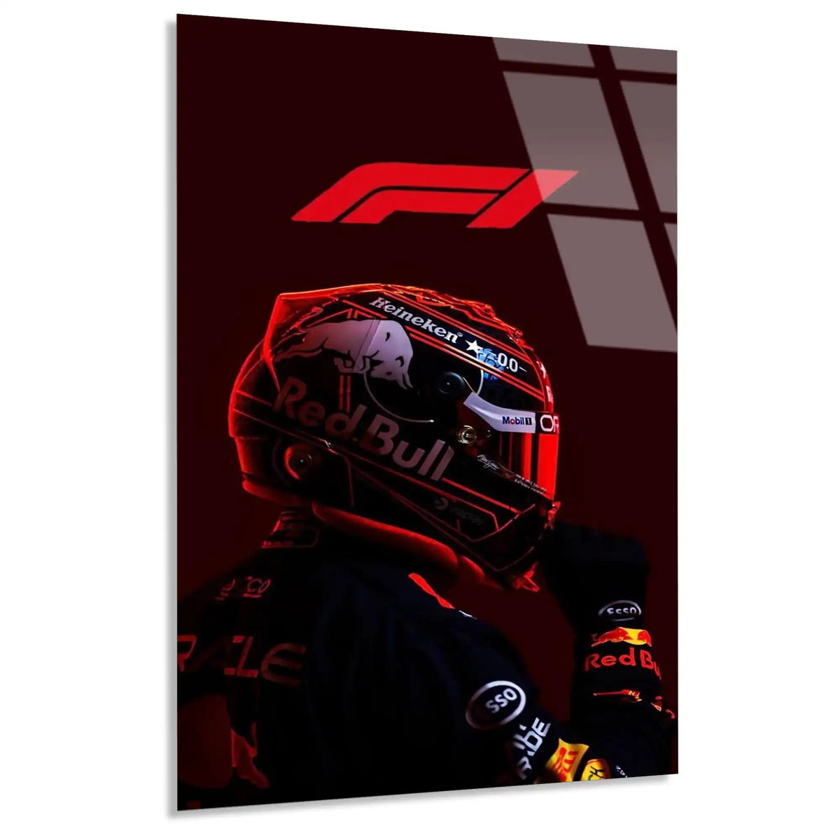 Red Bull Pilot Portresi F1 Cam Tablo – Formula 1 Duvar Dekoru - DEG0892