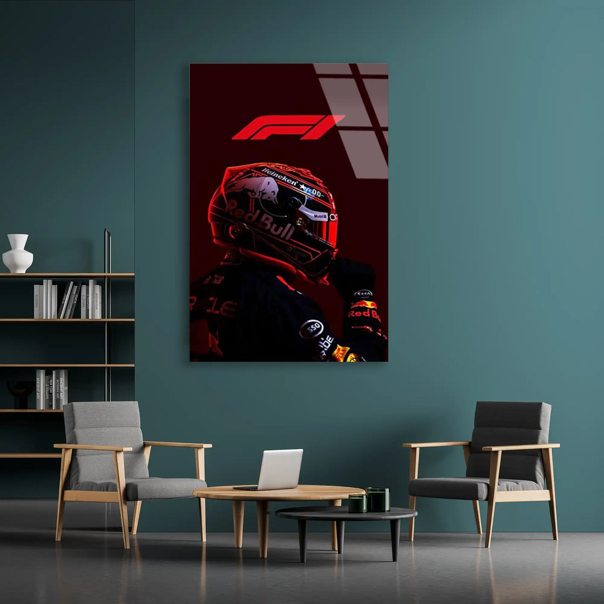 Red Bull Pilot Portresi F1 Cam Tablo – Formula 1 Duvar Dekoru - DEG0892