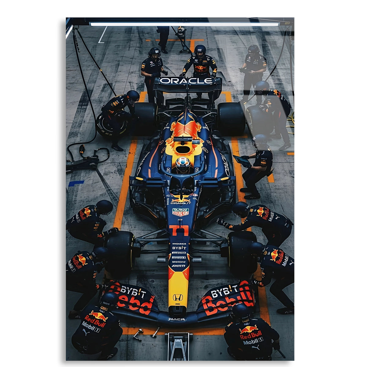 Red Bull Pit Stop F1 Cam Tablo – Formula 1 Duvar Dekoru - DEG0819