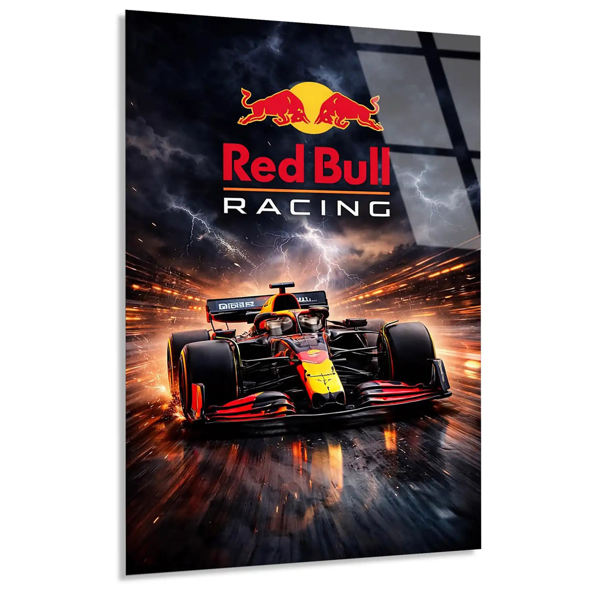 Red Bull Racing Şimşek Posteri F1 Cam Tablo – Formula 1 Duvar Dekoru - DEG0894