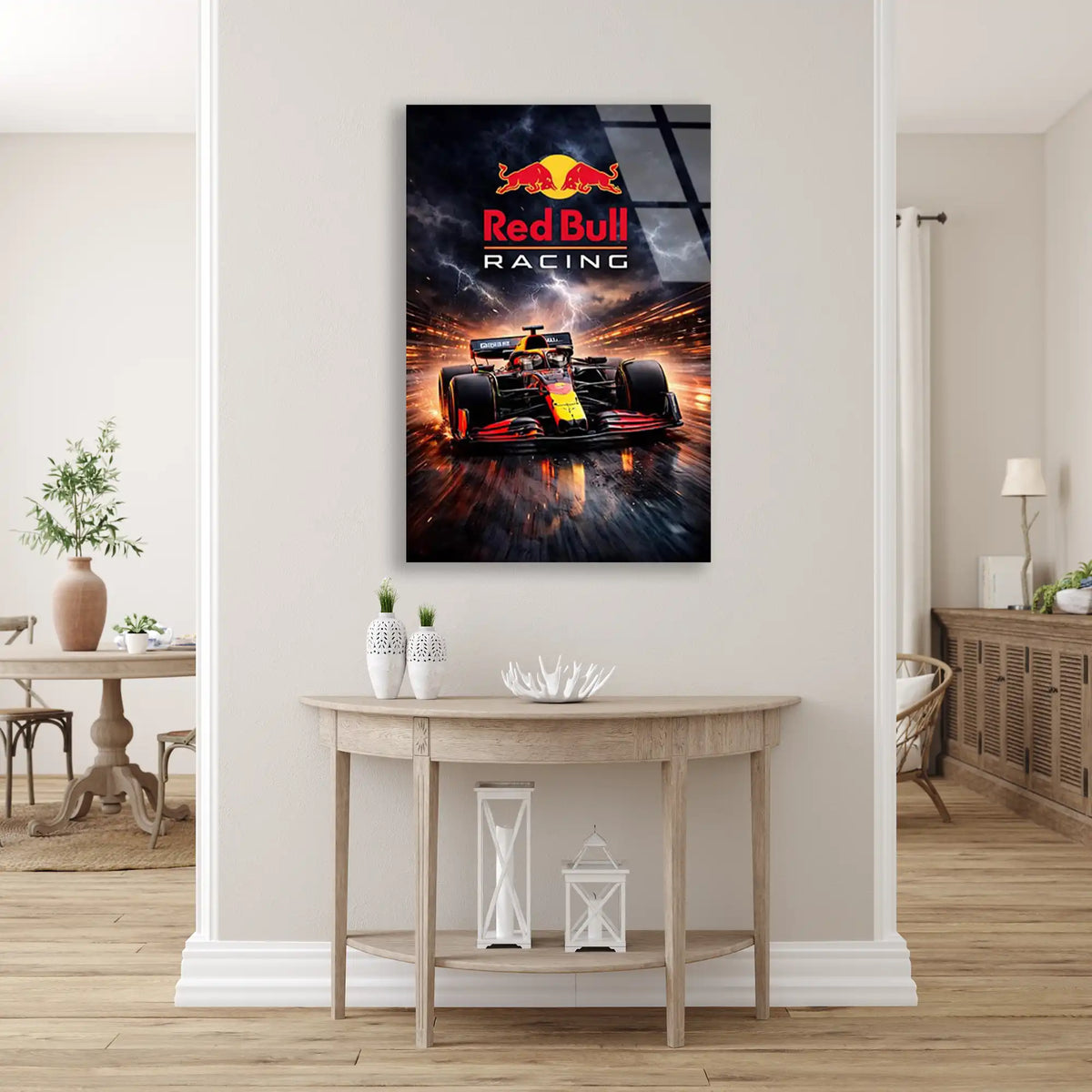 Red Bull Racing Şimşek Posteri F1 Cam Tablo – Formula 1 Duvar Dekoru - DEG0894