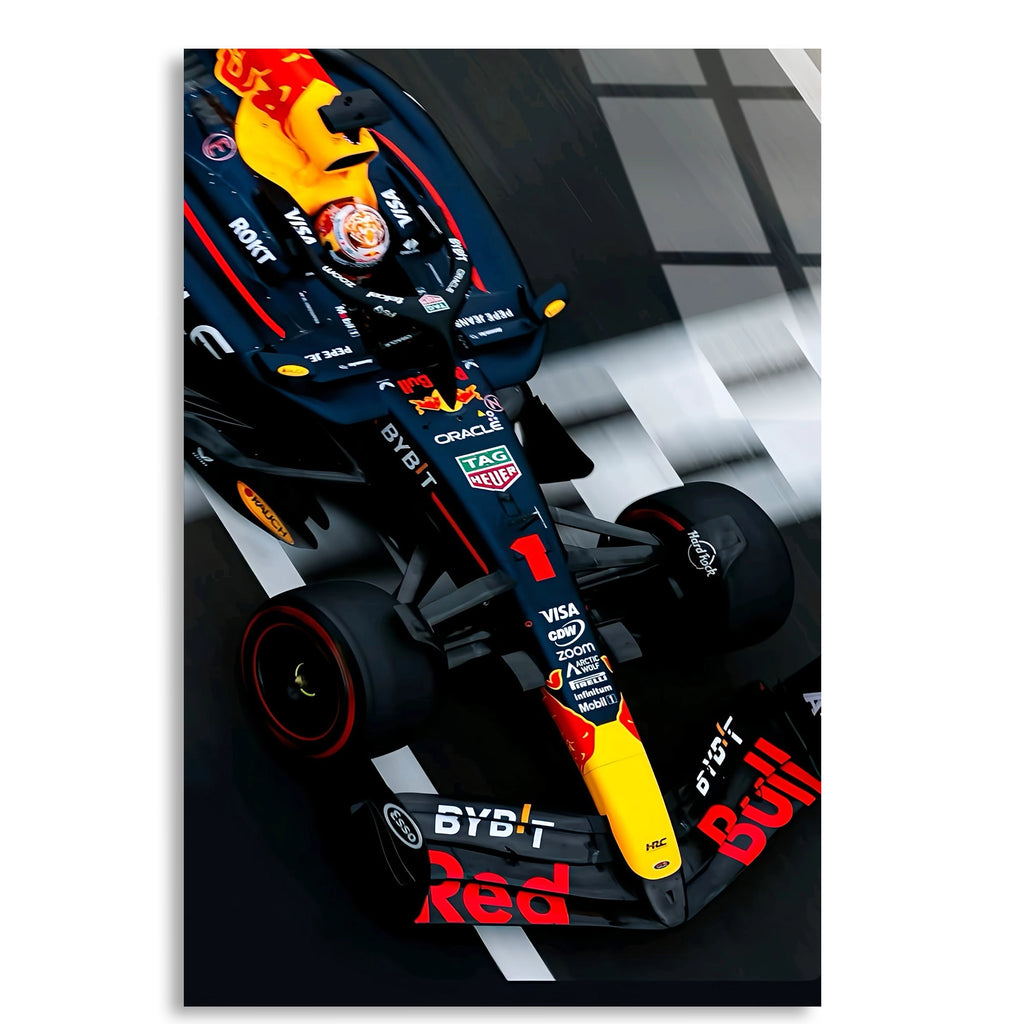 Red Bull Üstten Görünüm F1 Cam Tablo – Formula 1 Duvar Dekoru - DEG0803