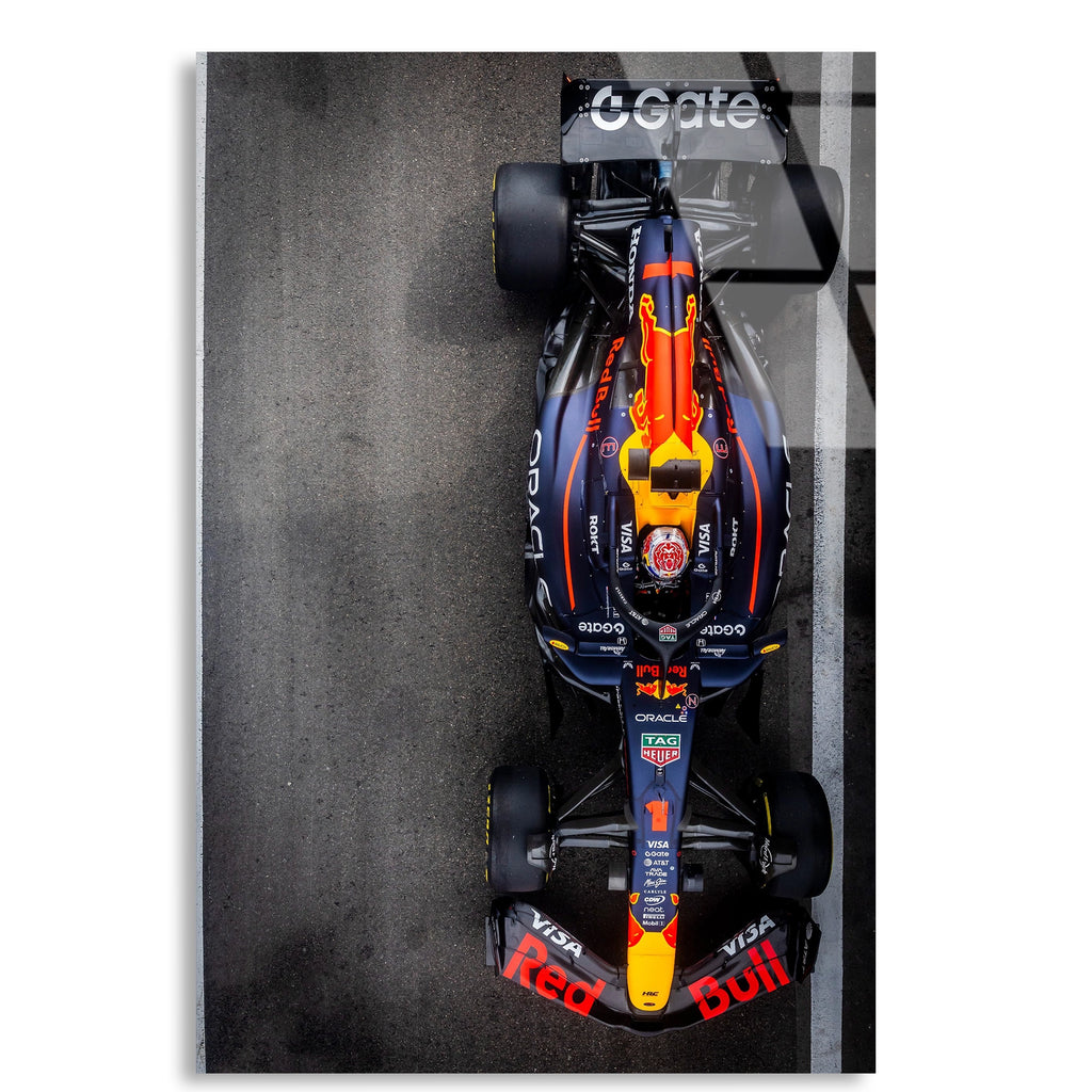 Red Bull Üstten Görünüm F1 Cam Tablo – Formula 1 Duvar Dekoru - DEG0820