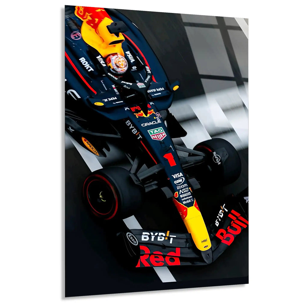 Red Bull Üstten Görünüm F1 Cam Tablo – Formula 1 Duvar Dekoru - DEG0803