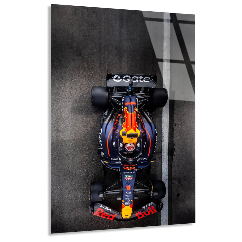 Red Bull Üstten Görünüm F1 Cam Tablo – Formula 1 Duvar Dekoru - DEG0837