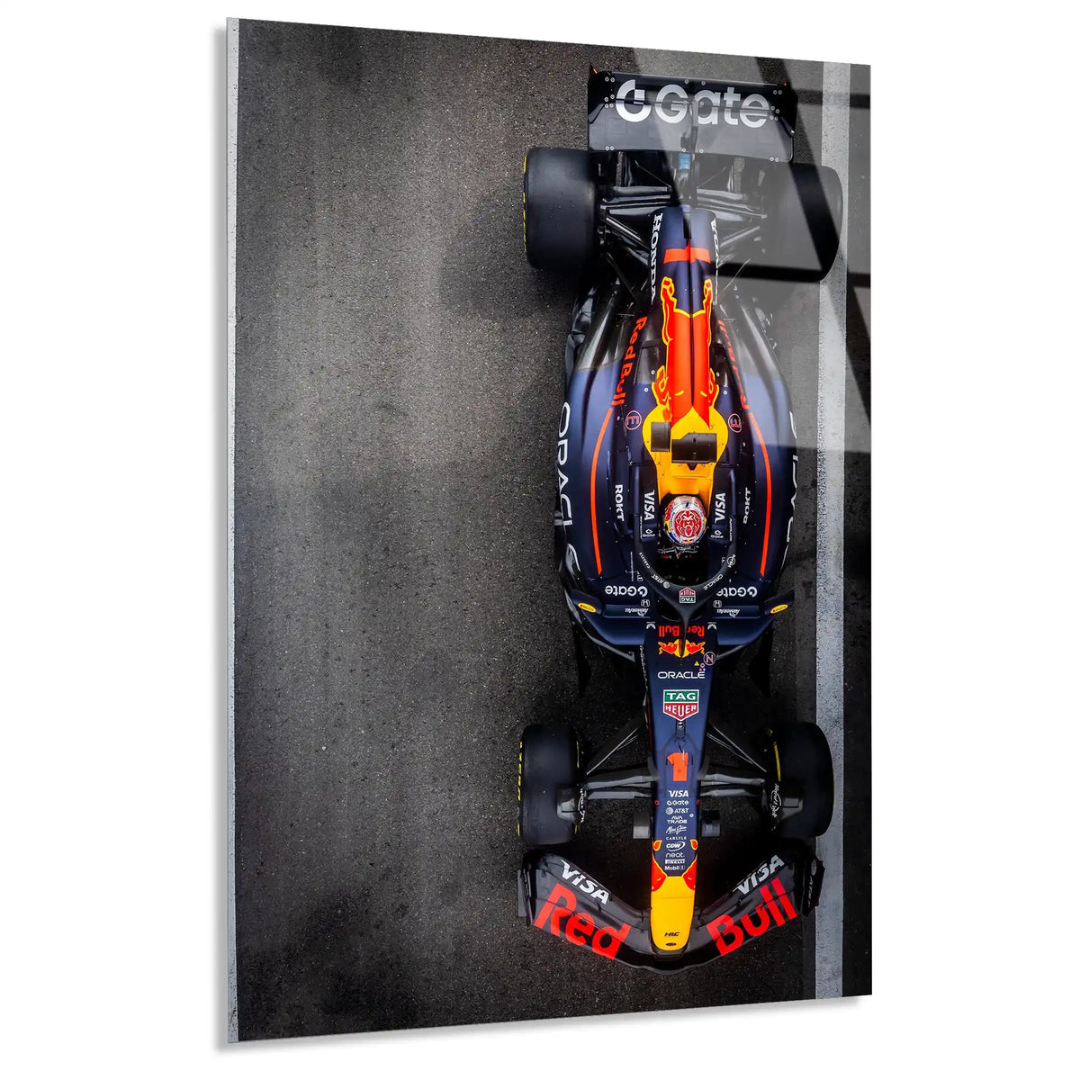 Red Bull Üstten Görünüm F1 Cam Tablo – Formula 1 Duvar Dekoru - DEG0820