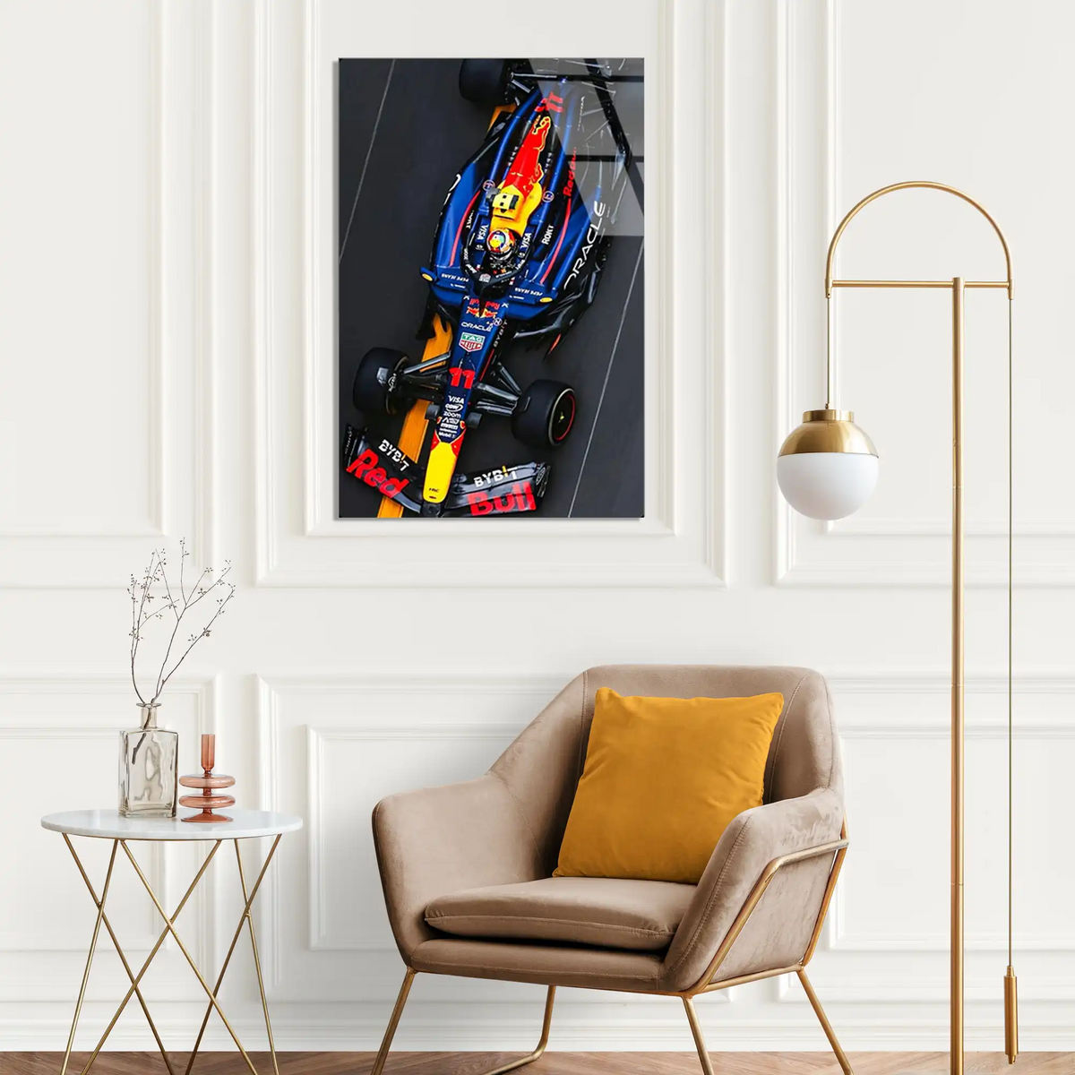 Red Bull Üstten Görünüm F1 Cam Tablo – Formula 1 Duvar Dekoru - DEG0827