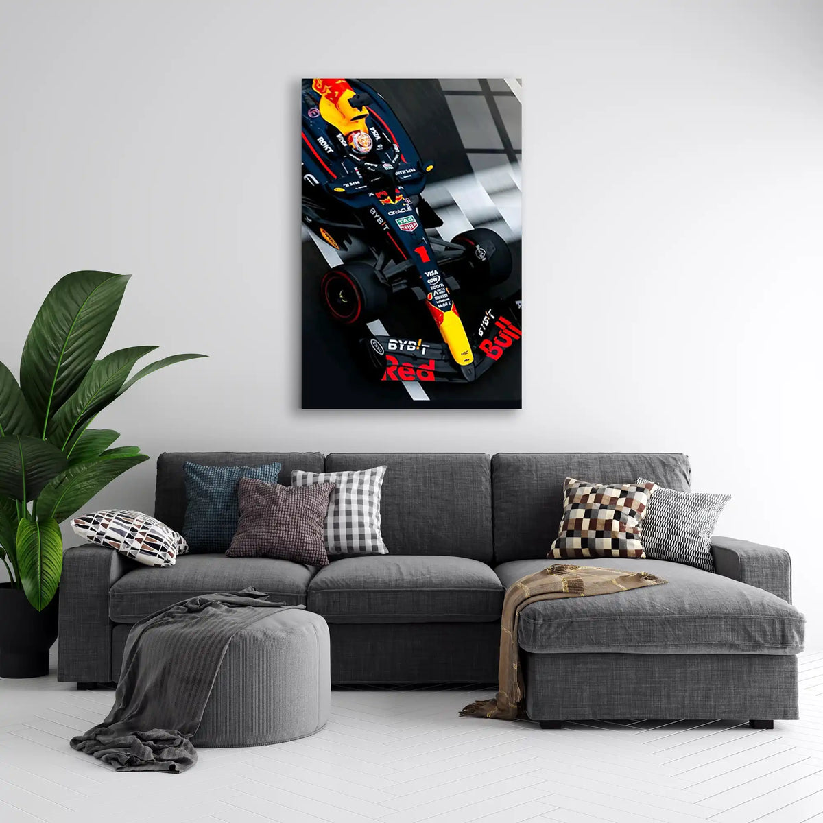 Red Bull Üstten Görünüm F1 Cam Tablo – Formula 1 Duvar Dekoru - DEG0803